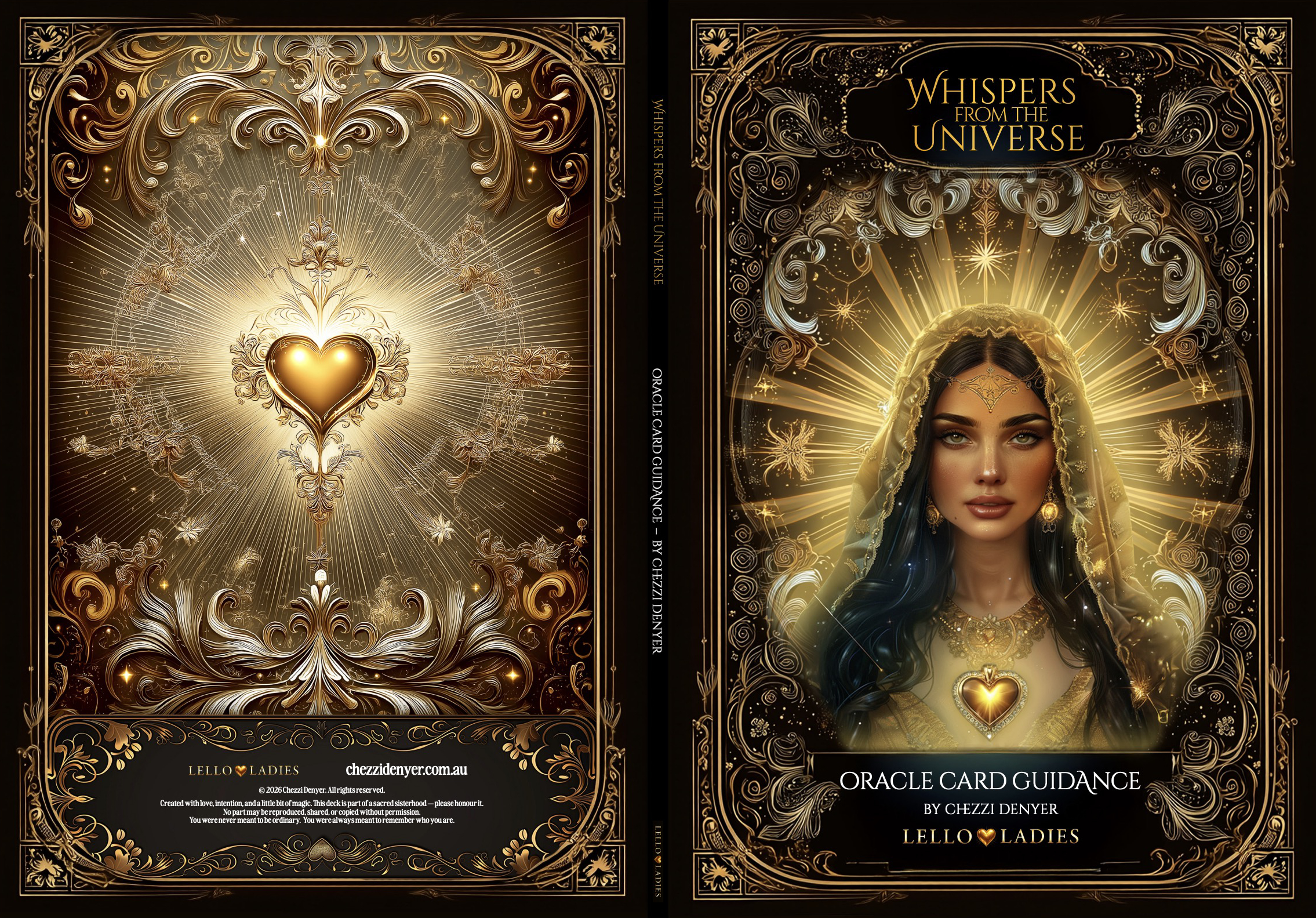 Whispers From The Universe oracle guidance card front and back covers